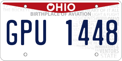 OH license plate GPU1448