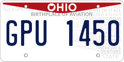 OH license plate GPU1450