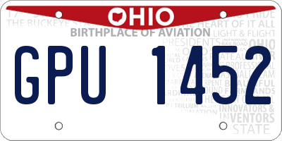 OH license plate GPU1452