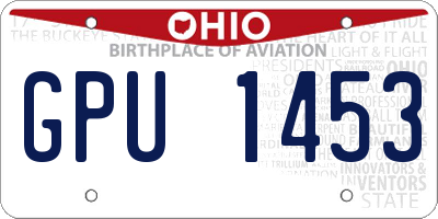 OH license plate GPU1453