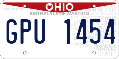 OH license plate GPU1454