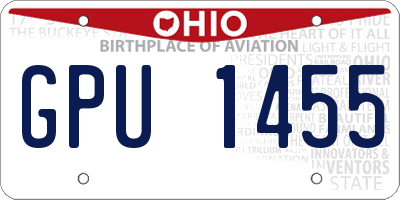 OH license plate GPU1455