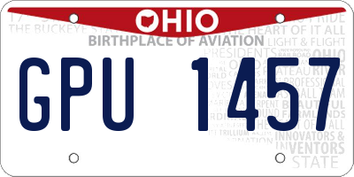 OH license plate GPU1457