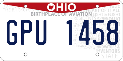 OH license plate GPU1458