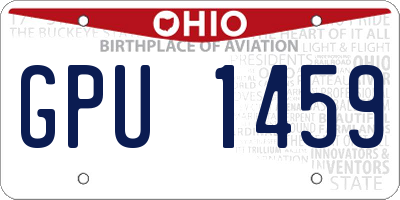 OH license plate GPU1459