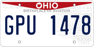OH license plate GPU1478
