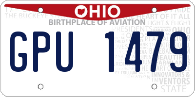 OH license plate GPU1479