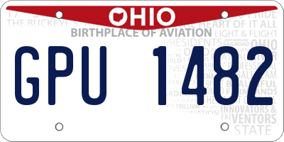 OH license plate GPU1482