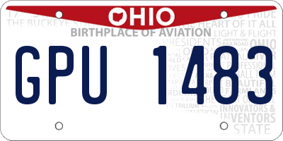 OH license plate GPU1483