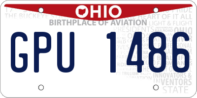 OH license plate GPU1486