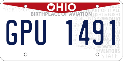 OH license plate GPU1491