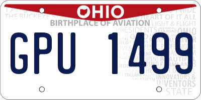 OH license plate GPU1499