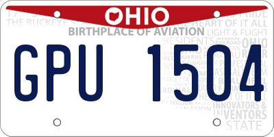OH license plate GPU1504