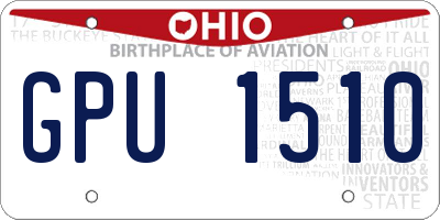 OH license plate GPU1510