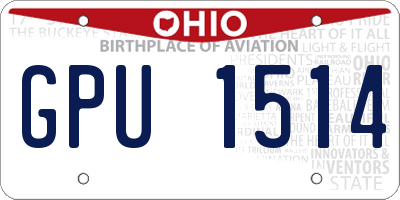 OH license plate GPU1514