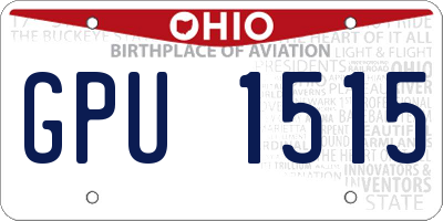 OH license plate GPU1515