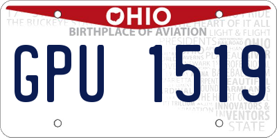 OH license plate GPU1519