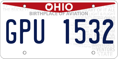 OH license plate GPU1532