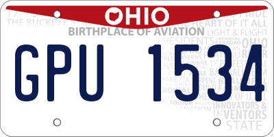 OH license plate GPU1534