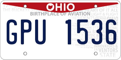 OH license plate GPU1536