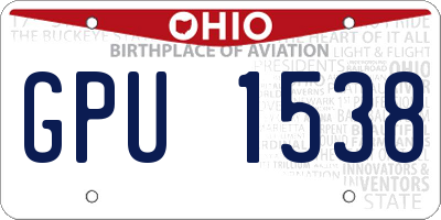 OH license plate GPU1538