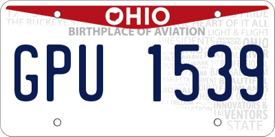 OH license plate GPU1539