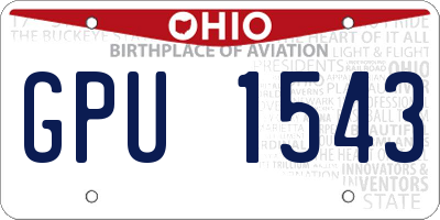 OH license plate GPU1543