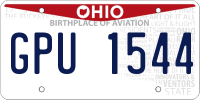 OH license plate GPU1544