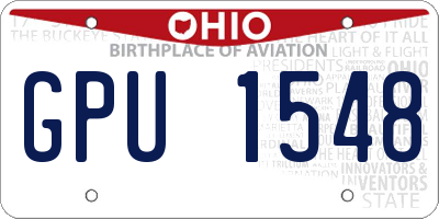 OH license plate GPU1548