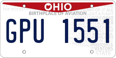 OH license plate GPU1551