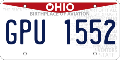 OH license plate GPU1552