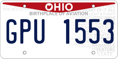 OH license plate GPU1553