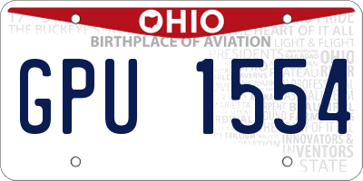 OH license plate GPU1554