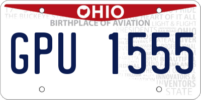 OH license plate GPU1555