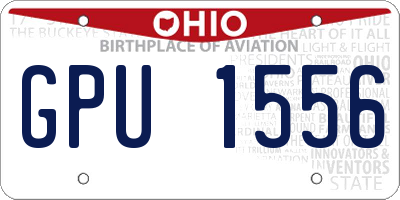 OH license plate GPU1556