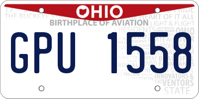 OH license plate GPU1558