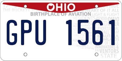 OH license plate GPU1561
