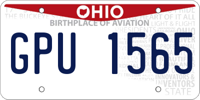 OH license plate GPU1565