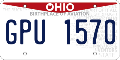 OH license plate GPU1570