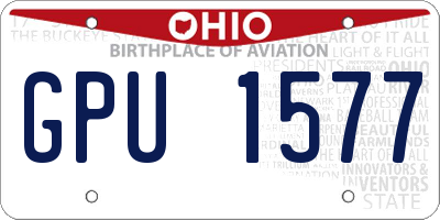 OH license plate GPU1577