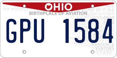 OH license plate GPU1584