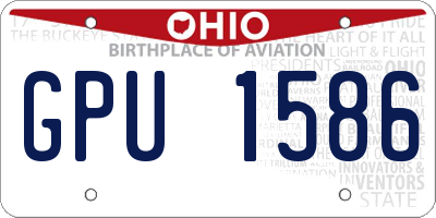 OH license plate GPU1586