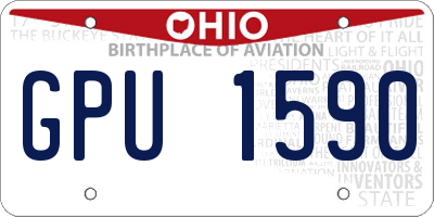 OH license plate GPU1590