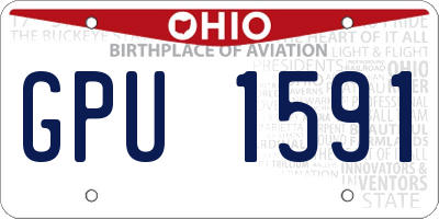 OH license plate GPU1591
