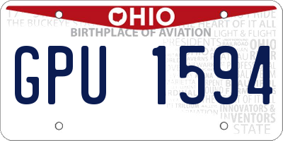 OH license plate GPU1594