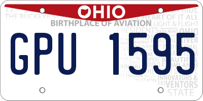 OH license plate GPU1595