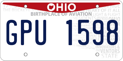 OH license plate GPU1598