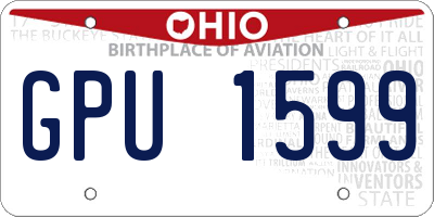 OH license plate GPU1599