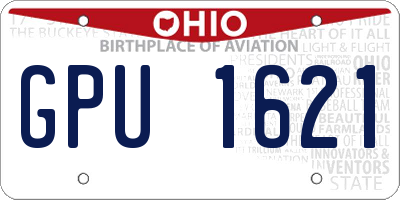 OH license plate GPU1621