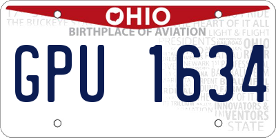 OH license plate GPU1634